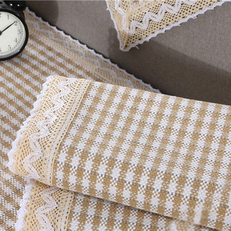 

Cotton and Linen Sofa Cushion All Year Round Neutral Minimalist Modern New Chinese Fabric Craft Non Slip Old Coarse Cloth Anti-Static Mat Towel Cover No. 3 cotton thread woven old coarse cloth 65*70cm