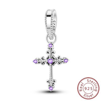 Charms Original Copper Classical Cross Religious Pendant Beads Fit Bracelet Women Jewelry Diy Fine Gift Accessory