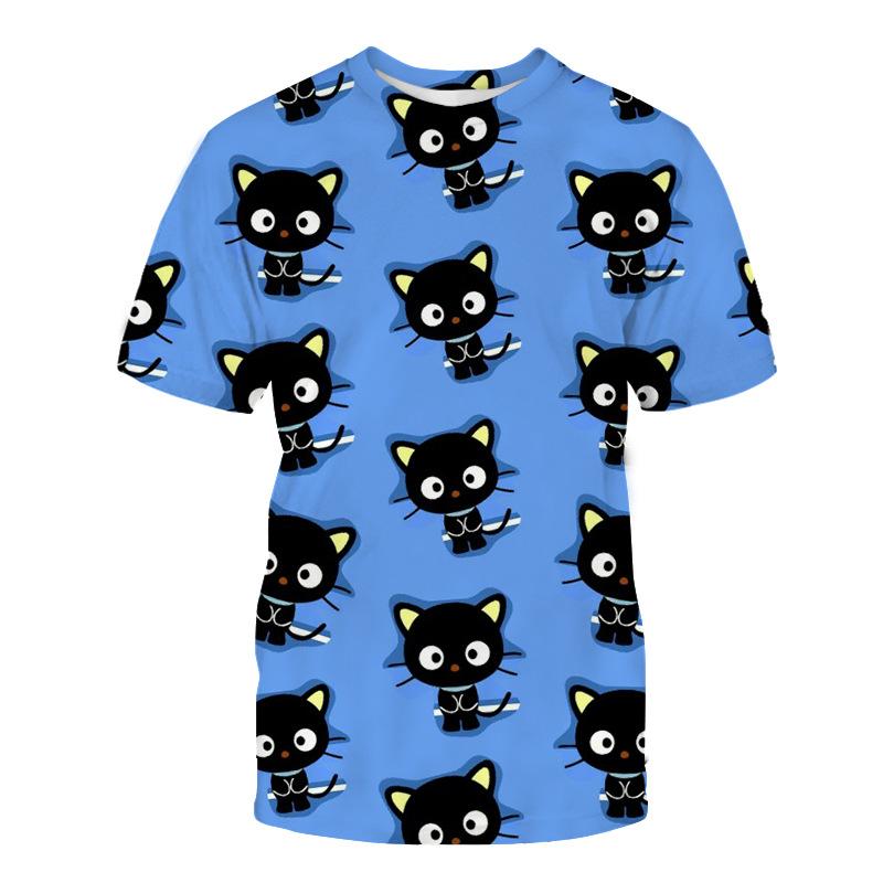 Cute Animal Series Short Sleeved 3D Digital Printed Short Sleeved Casual Top Shirt