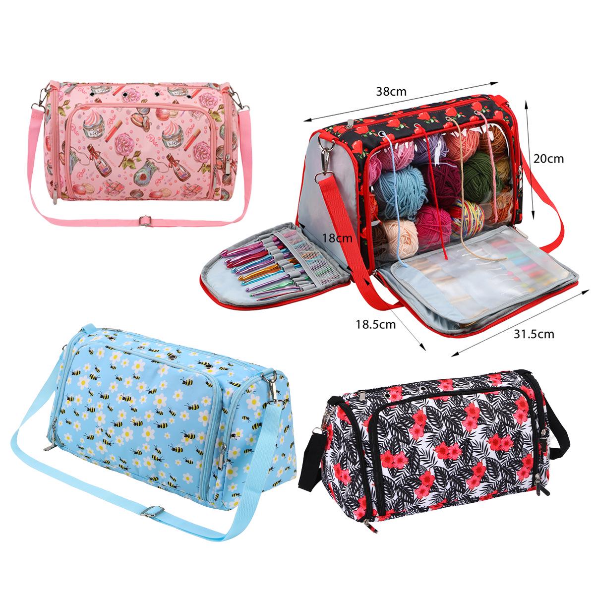 

Multifunctional Yarn Storage & Knitting Tool Handbag Romantic Mountain Flowers