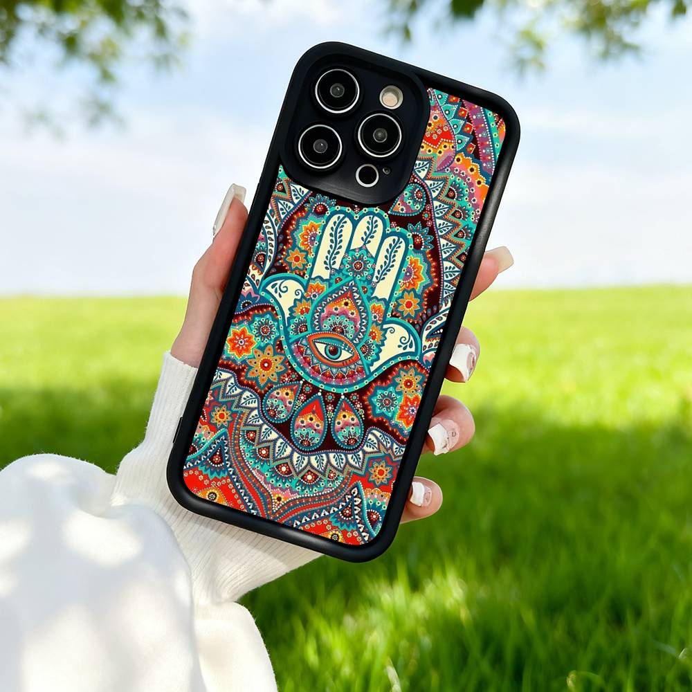 Mandala Chakra Yoga Phone Case For IPhone 17 16 15 14 13 12 Pro Max Plus Air Black Full Coverage TPU