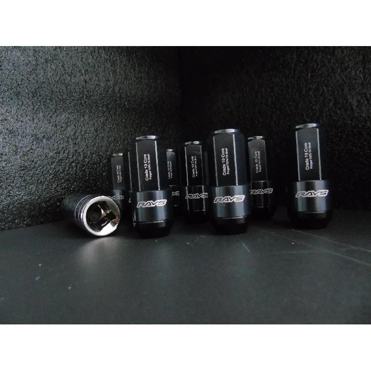 19HEX Rays Two-In-One Side Lock Nut Wheel Nut Lug Nut Length 58mm M12x1.5 M12x1.25 M14x1.5 With Aluminum+Steel 20pcs