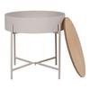 Table d'appoint en acier thermolaqué beige-gris clair