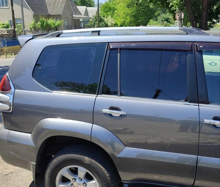 

Рейлінги Хром турецькі Пластикові ніжки для Toyota Land Cruiser Prado 120