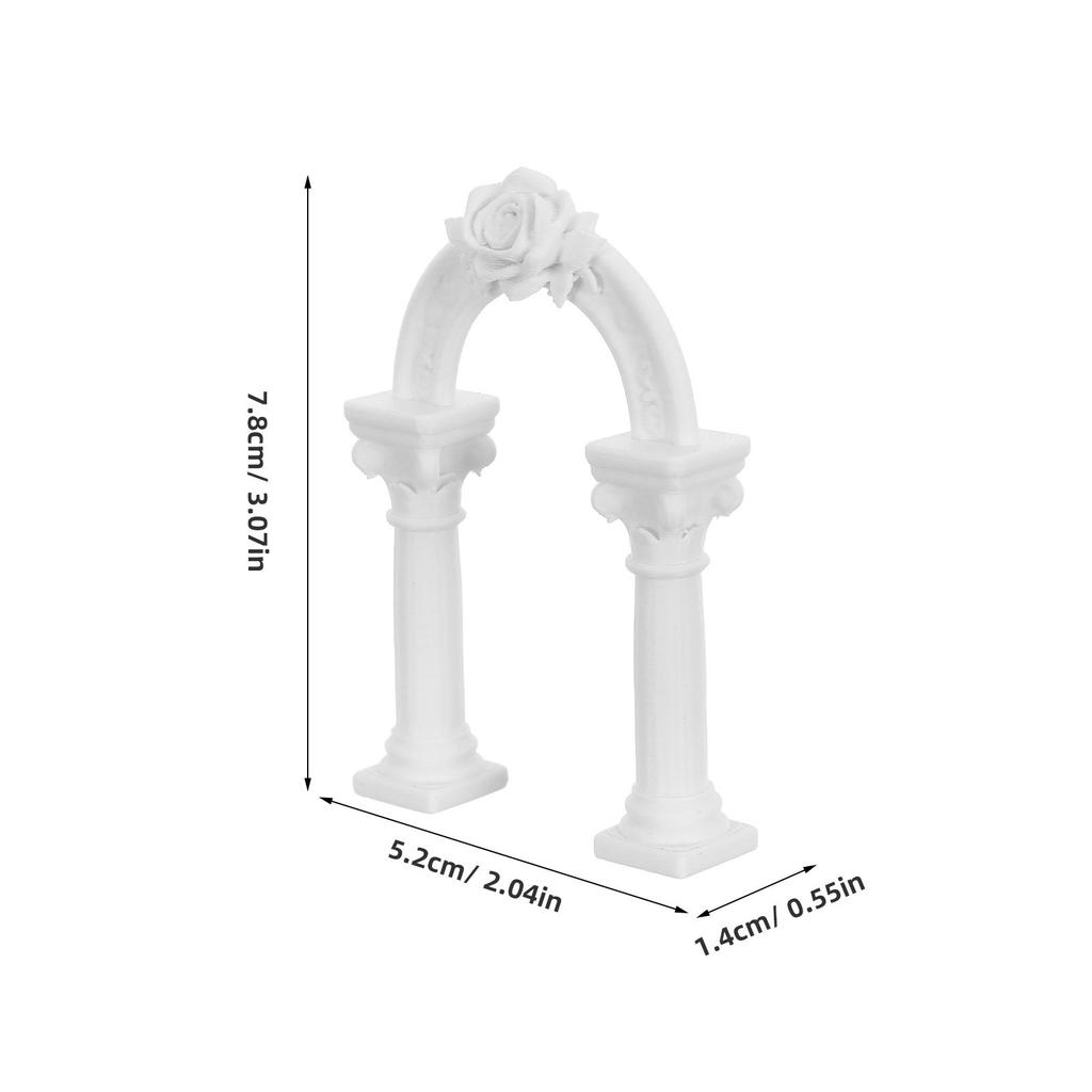 Roman Column Arch Miniature Classic European Style Mini Archway for Fairy Garden Wedding Diorama Architecture Accessory