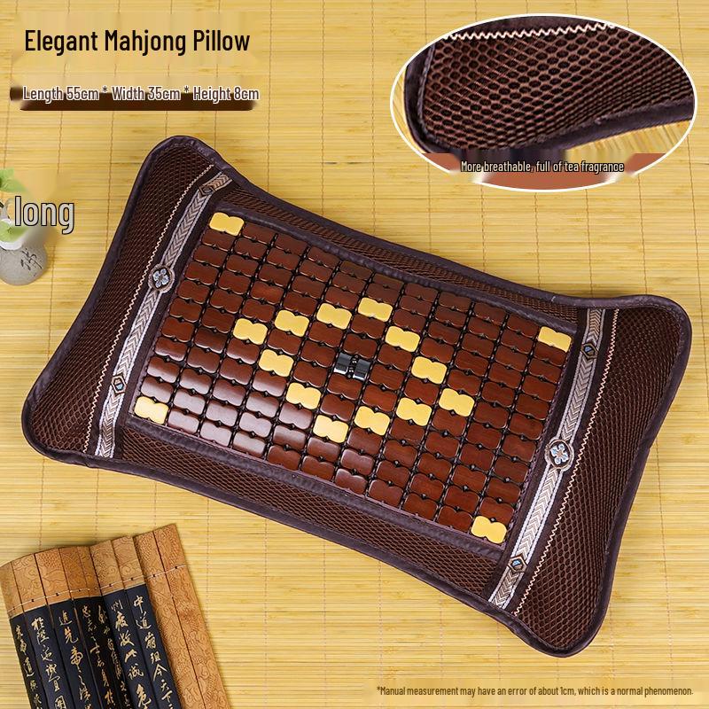 Free Shipping Summer Cooling Pillow - Mahjong, Tea, Bamboo & Rattan Styles for Adults and Students