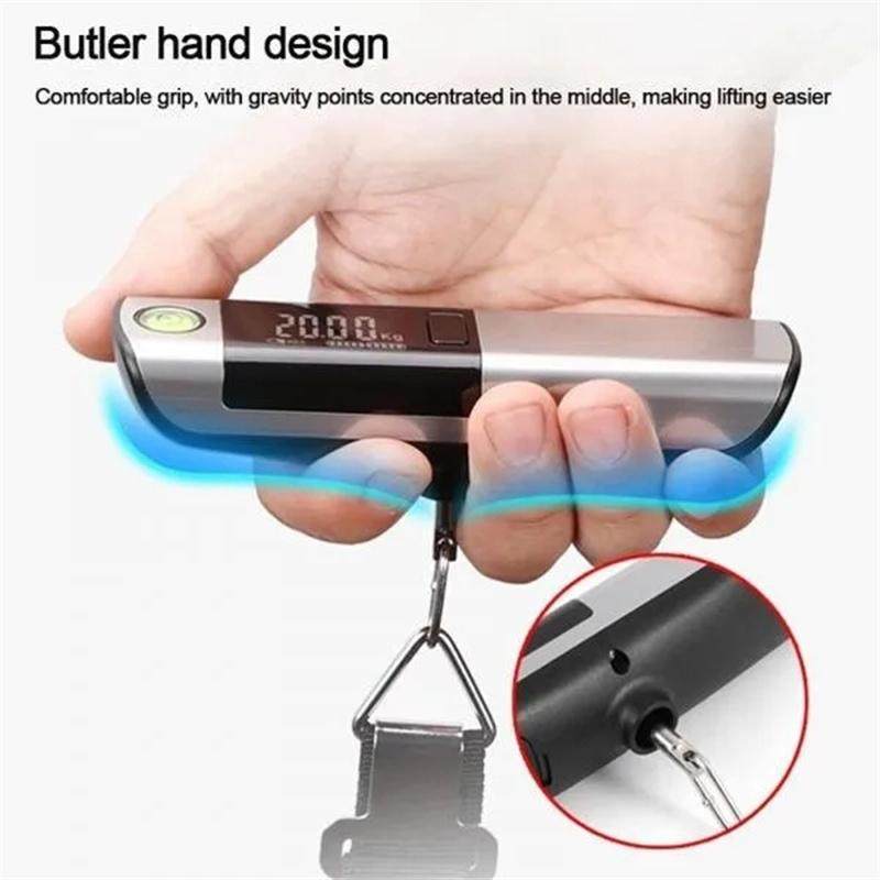 LCD Digital Luggage Scale Hanging Scale Travel Weighs Scale with Tape Measure Electronic Hanging Travel Suitcase Luggage Scales