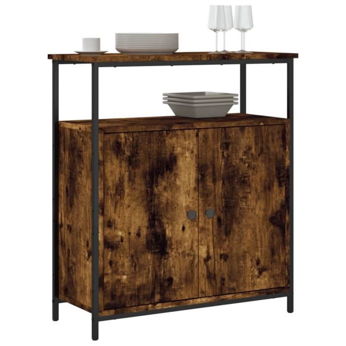 VidaXL Buffet chêne fumé 70x30x80 cm bois d'ingénierie 835531