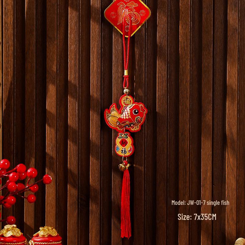 

2026 год Лошади Наклейка на дверь: Подвеска на китайский Новый год для гостиной и украшения новоселья с иероглифом «Фу».