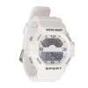 Sport Mens Digital Chronograph Strap Watch Classic Vintage Square Mens Digital Watch WR50M Waterproof White