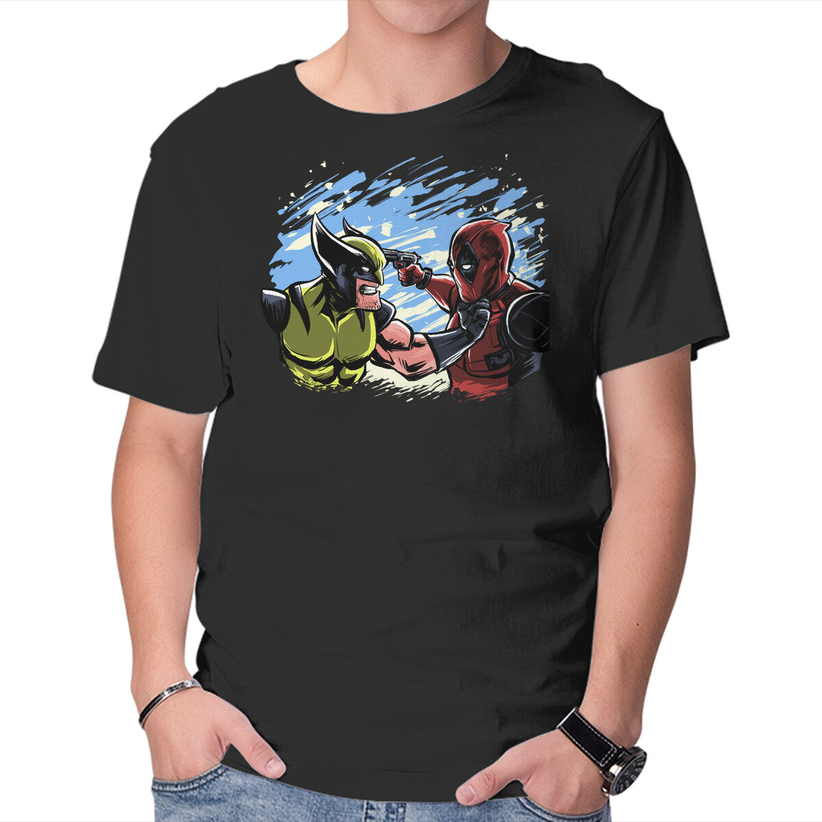 Unisex Crew Neck T-Shirt Face To Face Graphic Short Sleeve Casual Tee XXL