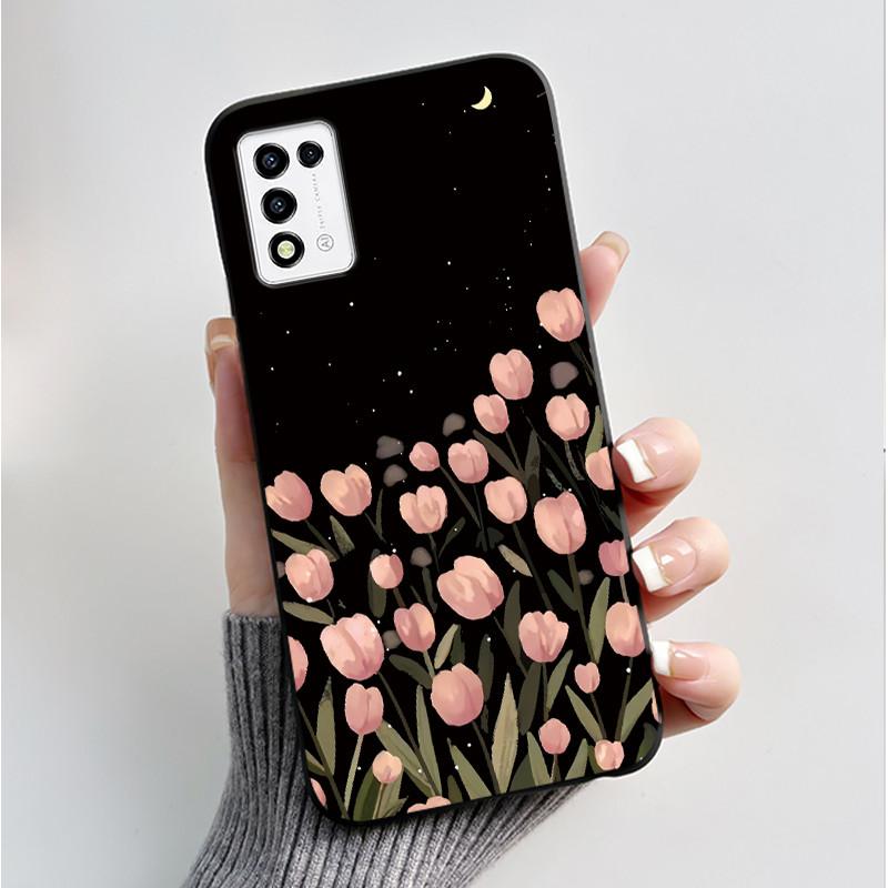 Phone Case For ZTE Libero 5G III A202ZT / Libero 5G II A103ZT Casing Fashion Butterfly Flower Black Soft TPU Case Silicone Cover