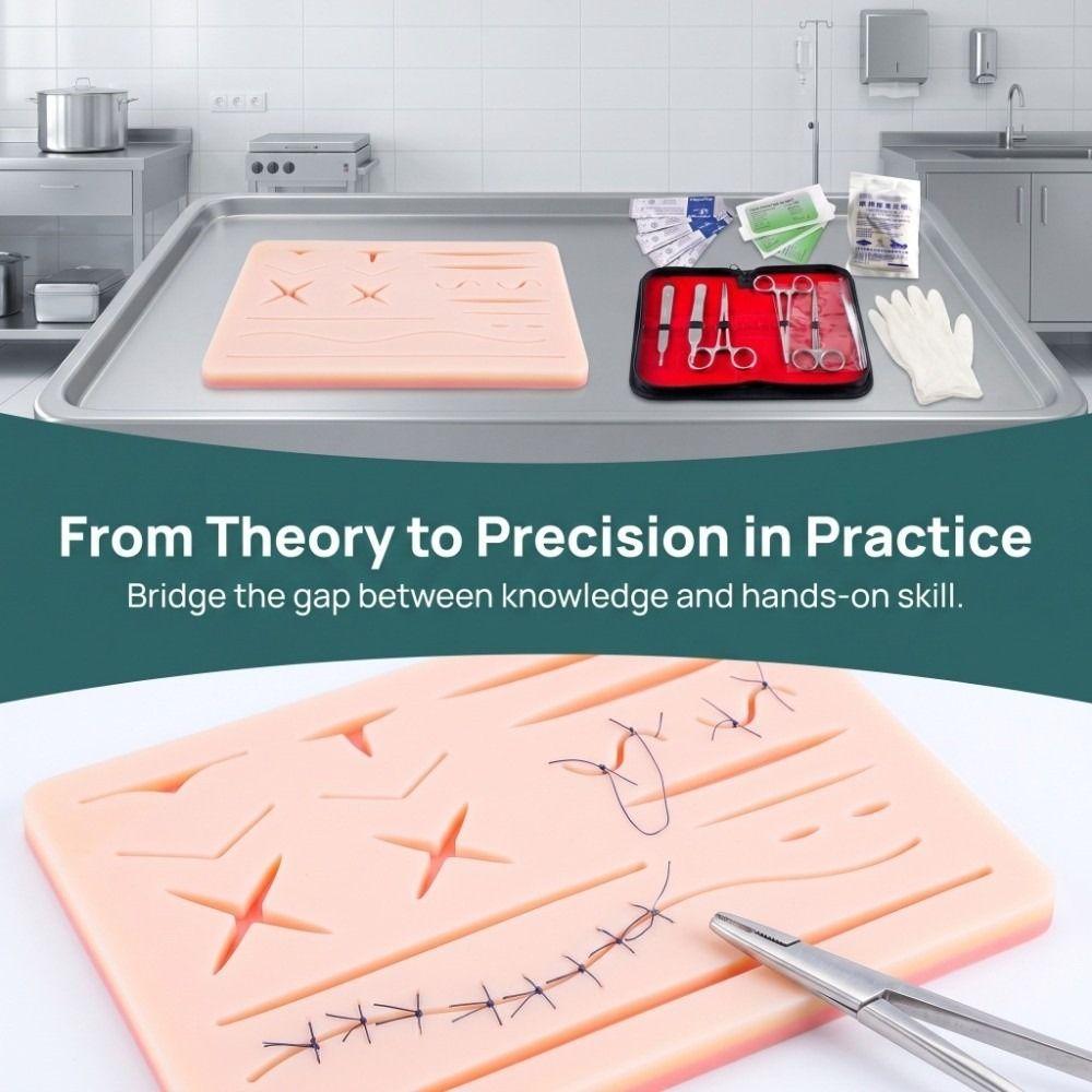 Silicone Suture Practice Training Kit Suturing Practice Operate Suture Teaching Equipment  Students