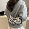 2025 Fashion, Foreign Style, Popular Armpit Bag, Fabric, White Match, Personalized Shoulder Bag, Light Fashion and Cute Women's Bag