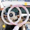 38cm Cartoon Bear Car Steering Wheel Cover for All Seasons Universal Anti-Skid Breathable Decorative Accessories Protector