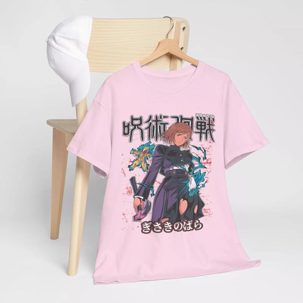 Jujutsu Kaisen Anime Men Women Kugisaki Nobara Summer T-Shirt Harajuku Vintage Short Sleeve Oversized Casual Fitness Comfort Y2k
