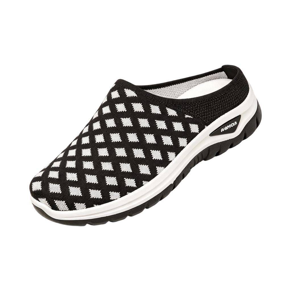 Women Breathable Mesh Slip On Casual Sport Shoes Lightweight Flexible Sole Comfortable Fit Fashion Letter Design