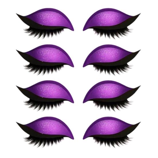 1/2/3/4/5 Pairs Lazy Eye Shadow Eyelash Patch 2-in-1 Eyeshadow Eyelashes Makeup Stickers