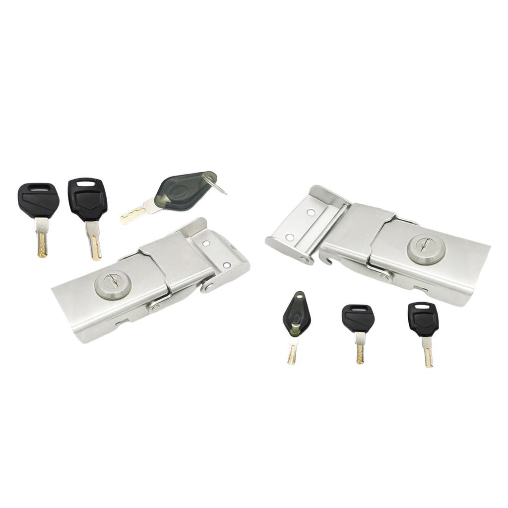 Motorcycle Trunk Lock Stainless Steel Easy to Install Sturdy Replace Locking Tool for Suitcase Tool Box Cabinet Saddlebags