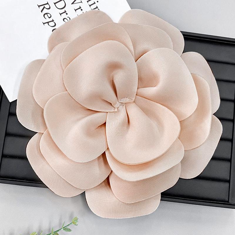 

Большие броши-цветы для женщин, элегантная корсажная булавка на лацкан для свадебного платья, корейская ткань, модный значок, ювелирные аксессуары, подарки