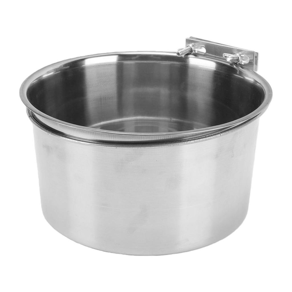 Hundebox Napf Große Kapazität Edelstahl Hängend Haustierkäfig Wassernapf für Hund Katzenkäfig Box