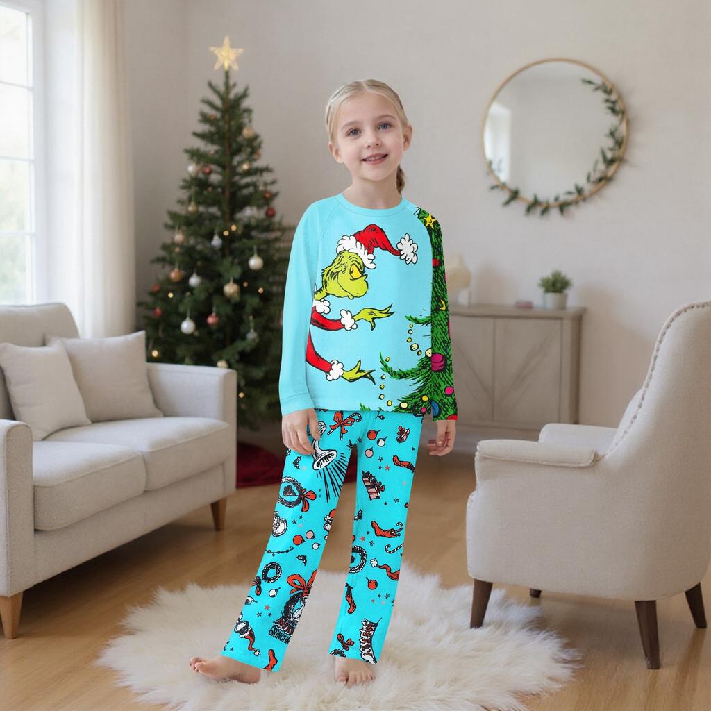 Passende Familiensets mit Weihnachtsmotiven, Langarmshirts und Hosen