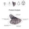 Natural Rose Quartz Guasha Facial Face Neck Body Gua Sha Board Massager