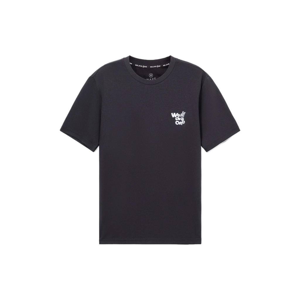Li Ning Wade Series Printed Sports Crew Neck Short Sleeve T-Shirt Men Tops Black AHSS031-1