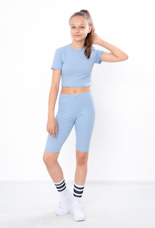 Sommer-Set für Teenager-Mädchen – Crop-Top & Radlerhosen für aktiven Stil , Sommer, 6381-103-1 HC