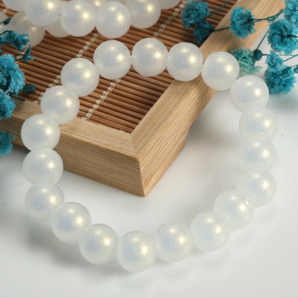 10mm Cracked Flower Glass Beaded Bracelets, Multi-Color Y2K Sweet Cool Style Bracelets for Women Fashion Jewelry Accessories