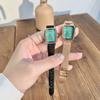 Female Niche High School Girl High School Fashion Green Watch Simple Style Birthday Gift