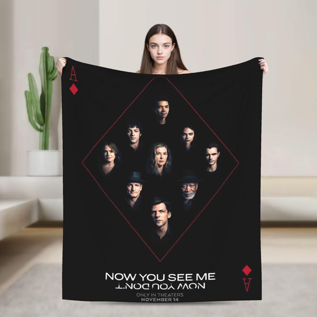Now You See Me 3 Movie Blanket Quality Warm Soft Throw Blanket Winter Picnic Bedroom Graphic Bedspread