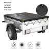 1pcs 420D Oxford Trailer Tarpaulin With Reflective Strips Waterproof Windproof Truck Canopy Anti-UV Cover 214x122x13cm Fittings