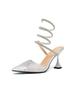 Women's Pointed-toe Strappy High Heels, Trendy and Fashionable Design, Rhinestone High Heels