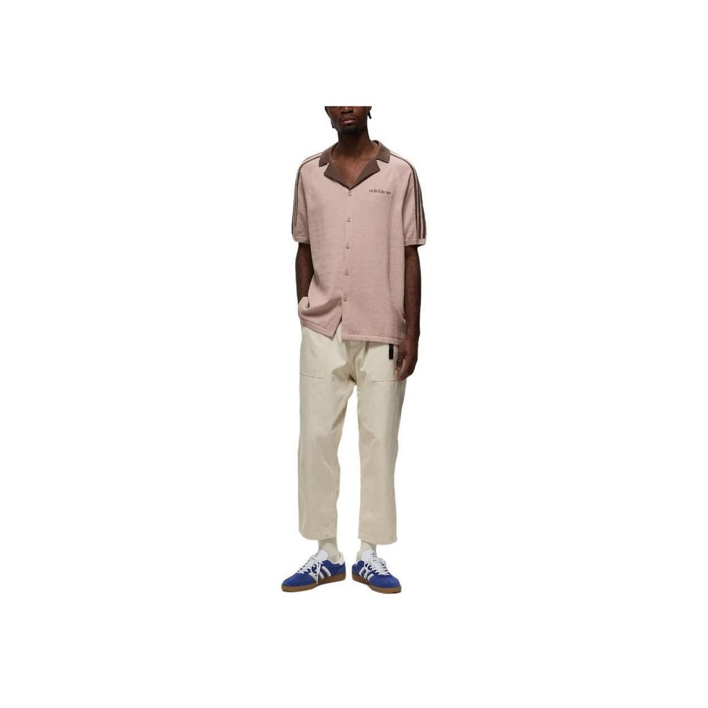 adidas Premium Knitted Tee Wonder Taupe Men Streetwear IS1414