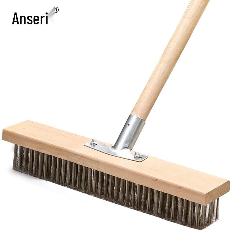 Anseri Stainless Steel Wire Deck Brush with Wooden Handle