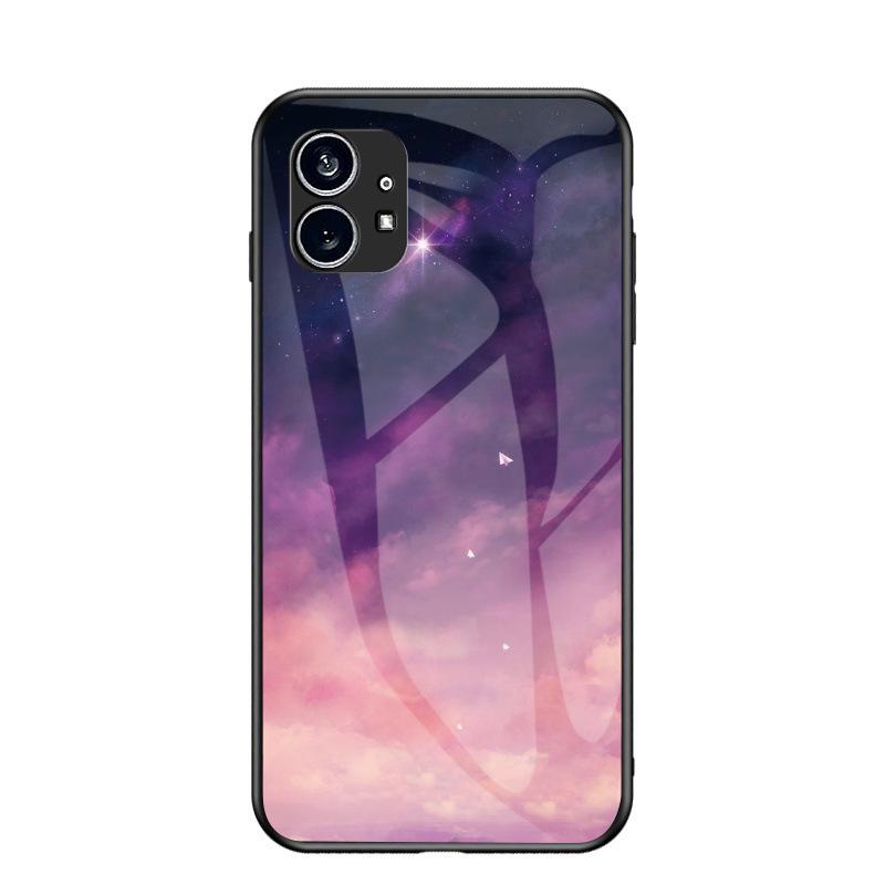 Nothing Phone Starry Sky Glass Case - Soft Edge Protective Cover
