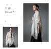 Hot-Selling Knit Shawl: Spring Summer Autumn, Hollow Design, Tassel Trim, Solid Color, Lightweight for European & American Styles.