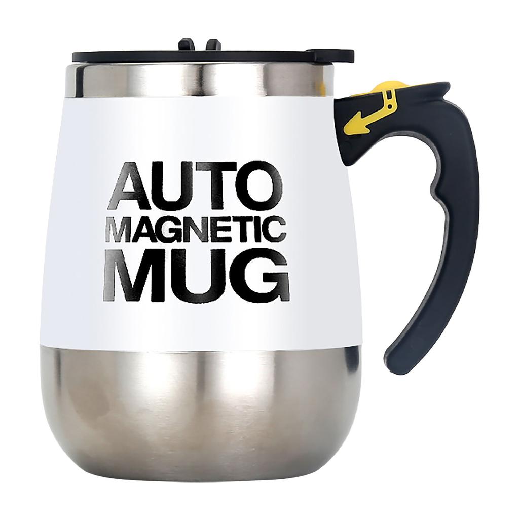 Stainless Steel Electric Stirring Cup With Lid, Automatic Magnetic Stirring Cup
