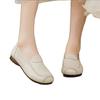 Autumn New Beef Tendon Soft Leather Soft Sole Shallow Mouth Single Shoes Comfortable Leather Shoes