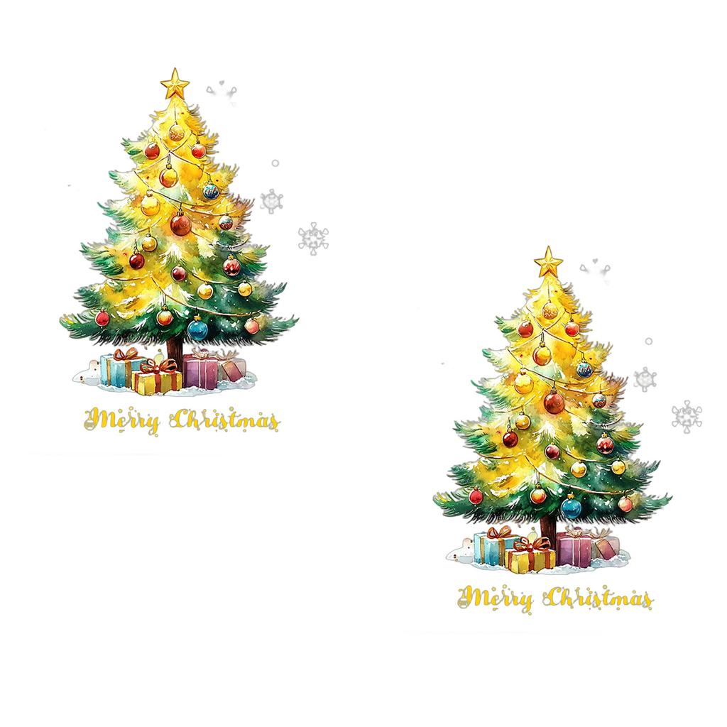 Christmas Window Clings Ball Pine Needle Window Decal Static Window Stickers Christmas Decorations for Holiday Party