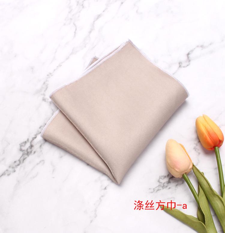 Męska Kieszonka do Garnituru Jednolity Kolor Kieszonkowa Chusteczka do Garnituru Ślubna Chusteczka Mała Kwadratowa Apaszka Apaszka Piersiowa Akcesoria Jedwabna Apaszka Chusteczka