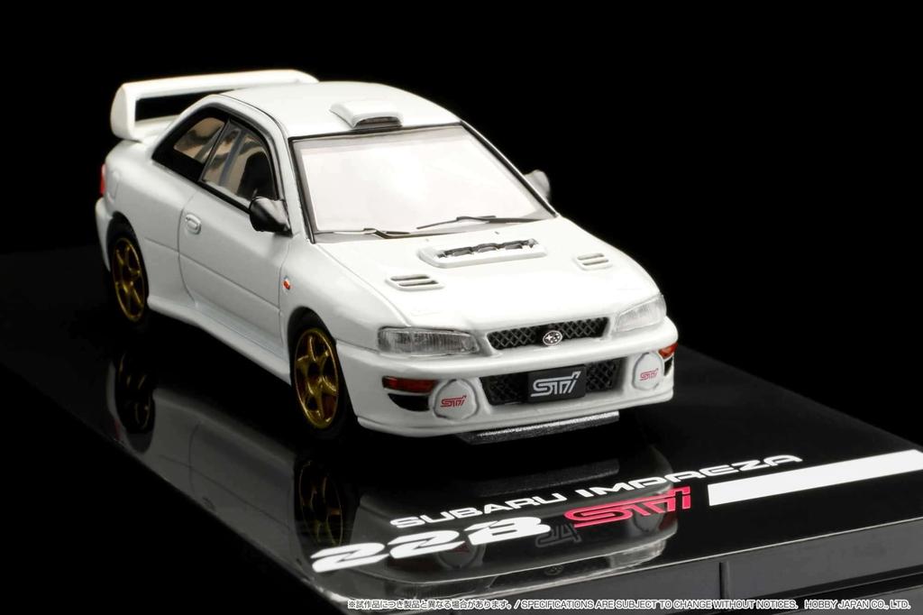 HJ64 Subaru Impreza 22B STi Version Rally Base Drive Feather White Finished Product HJ641041RW 1/64 (GC8 Modified) car/Left-hand