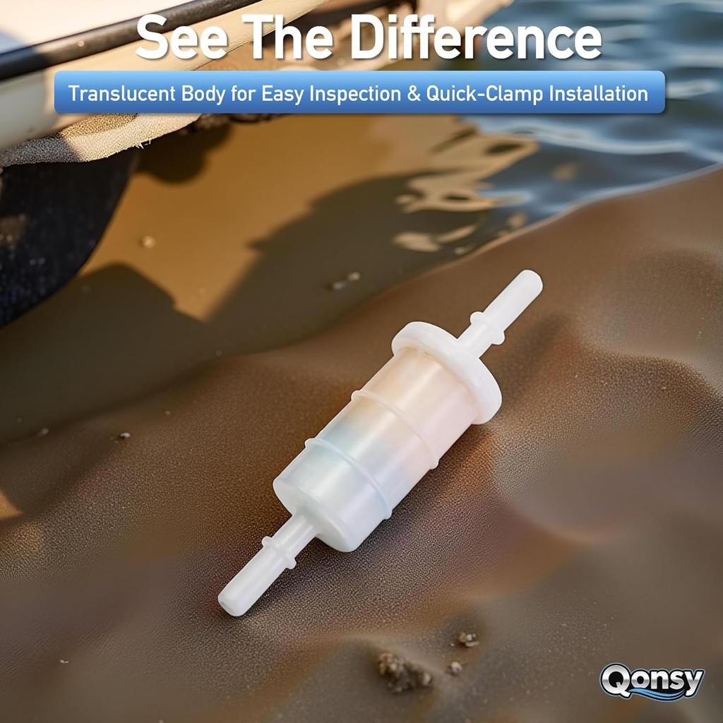 2PCS 879885Q In-line Fuel Filters for Mercury and Mariner 4 Stroke EFI 30-350 HP Outboard Engine 879885T 879885K Sierra 18-7718