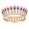 European Princess Queen Tiara Round Bridal Wedding Crowns Baroque Pageant Crowns  Birthday Party