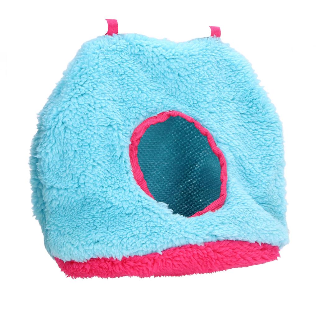 Bird Hanging Nest Plush Winter Parrot Hammock Warm Nest House for Pet Bird Parrots ParakeetBlue