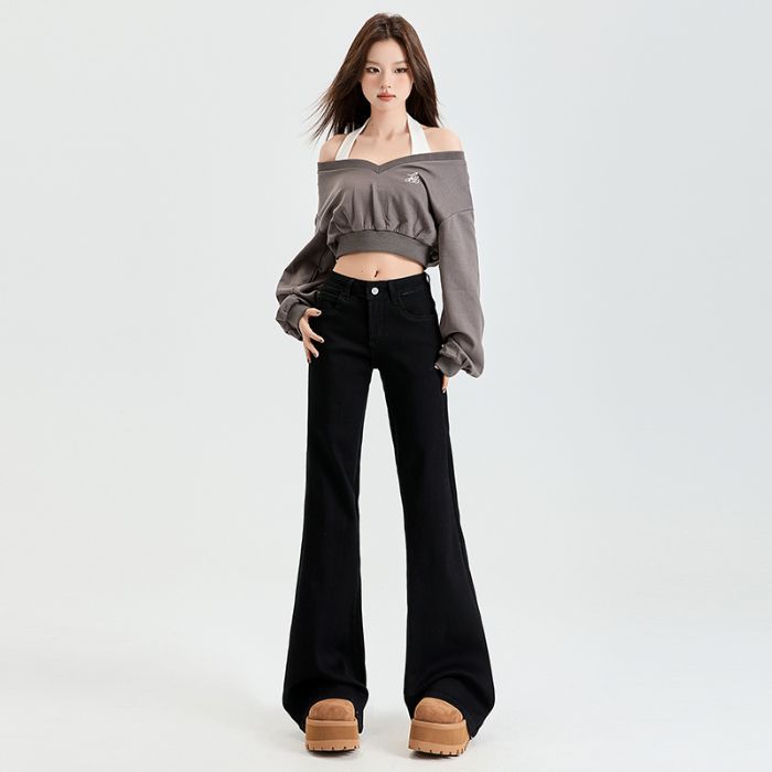 Jeans for Women Without Legs, Bell-bottom Pants for Women, Slightly Flared Pants for Women, Slimming and Loose