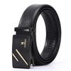 Belt Men'S Casual Business Belt Automatic Buckle Cowhide Medium Green Belt