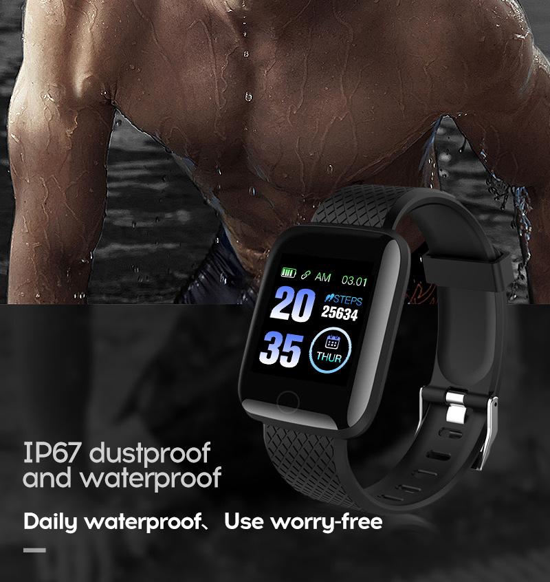 Bluetooth Smartwatch 116plus Smart Bracelet Fitness Watch 116 Plus Sports Wristband D13 Heart Rate Blood Pressure Pedometer