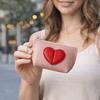 PU Leather Key Wallet Mini Pouch Change Purse Simple Love Heart Coin Purse Women